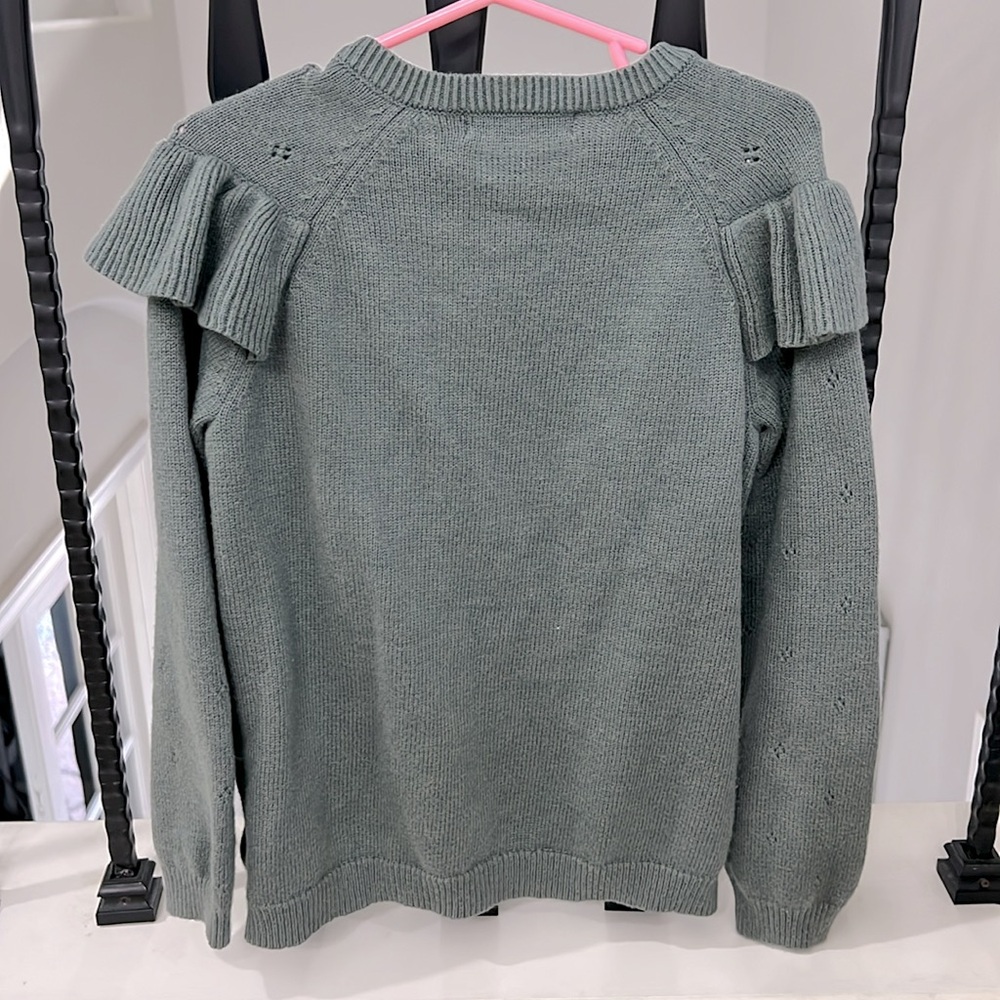 H&M Green Ruffled Cardigan Sweater - Picture 3 of 3